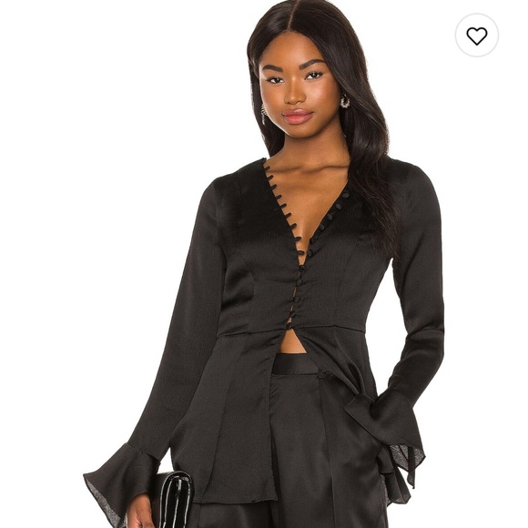 MAJORELLE Samantha Top in Black - Picture 1 of 5